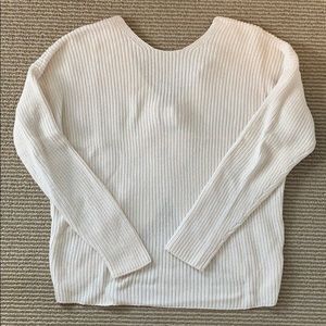 White knit sweater